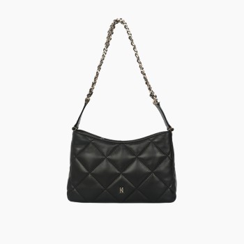 Leather rhombic chain underarm bag with advanced sense underarm bag